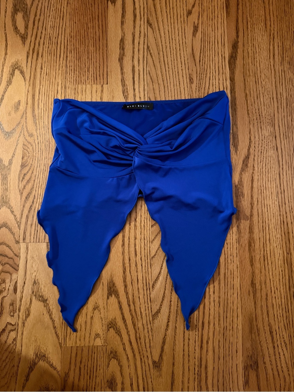 Blue Blush Royal Blue Twist Front Wrap Skort